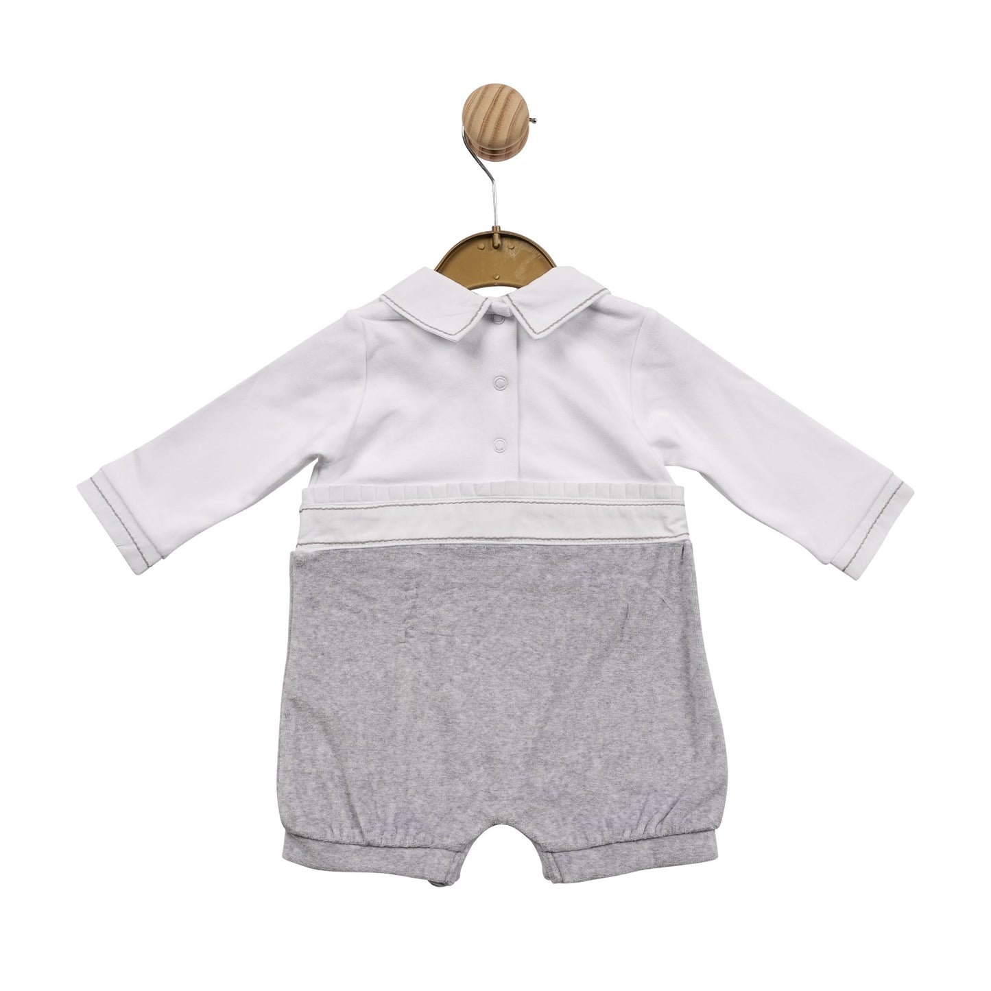 White and Grey Marl Short Romper