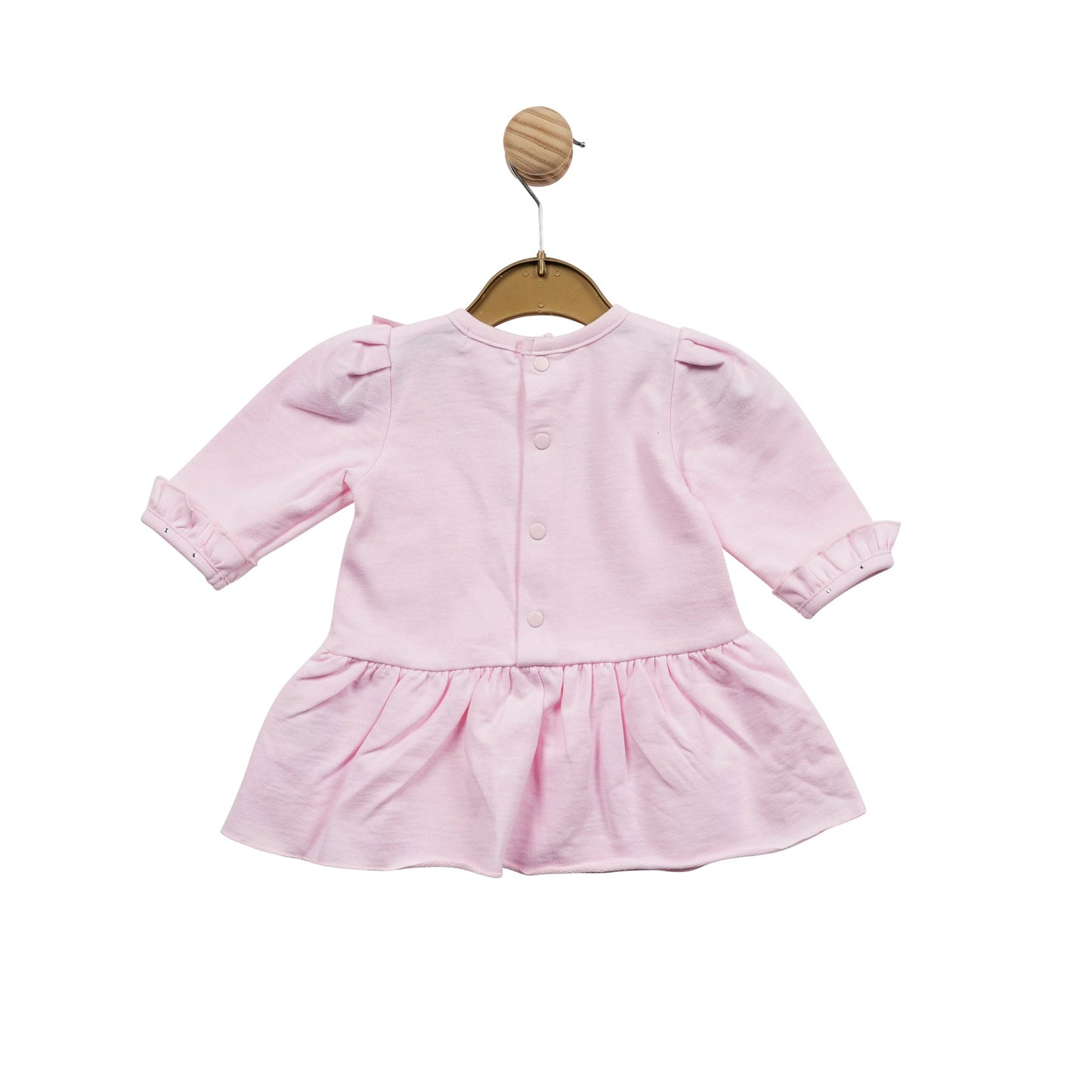 Baby Pink Diamante and Frill Dress