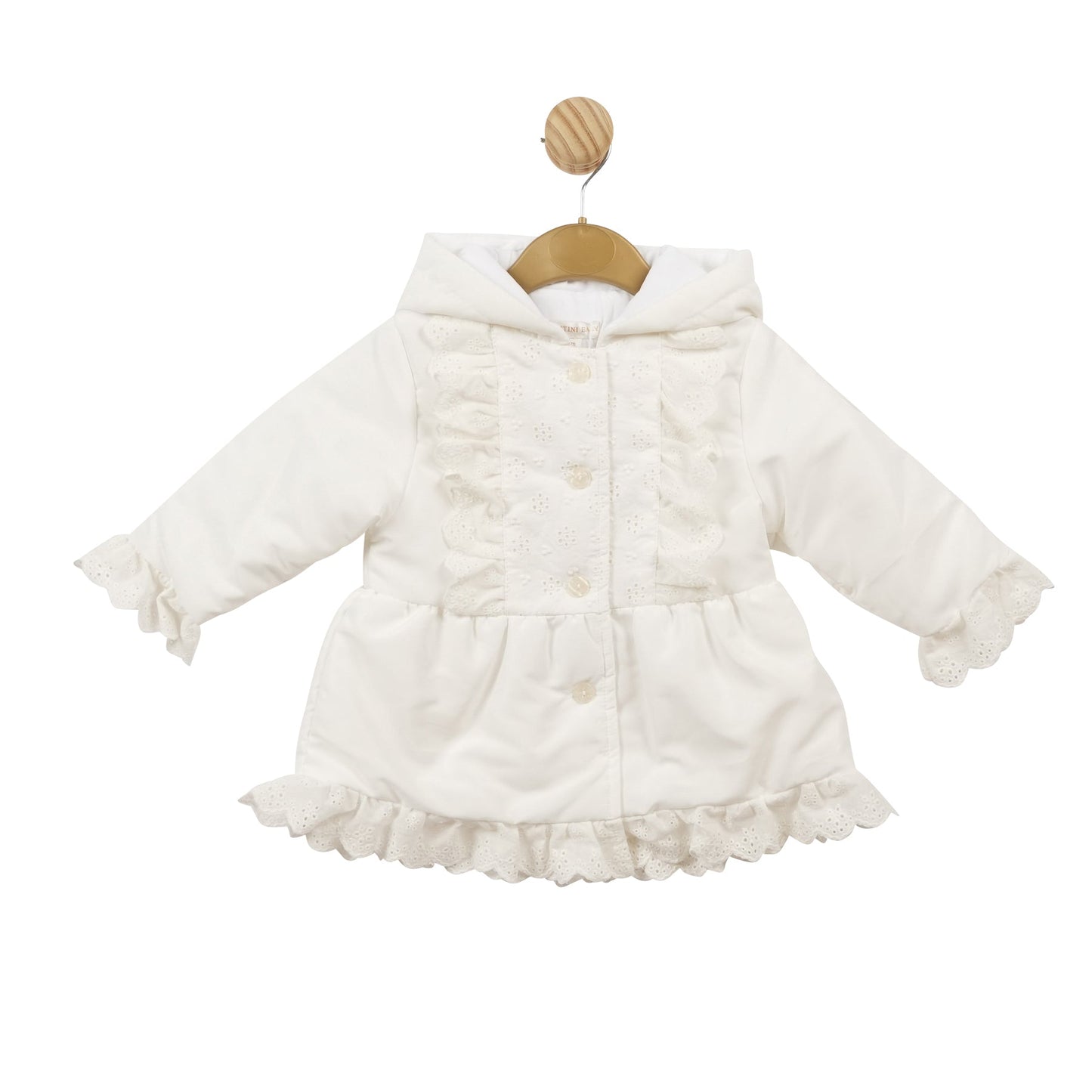 White Broderie Anglais Coat