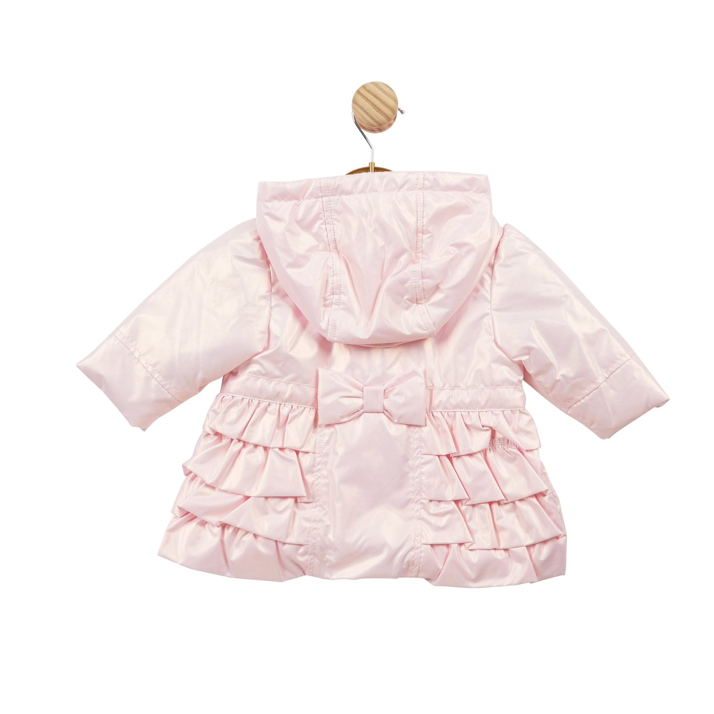 Pale Pink Silky Frills and Bow Coat