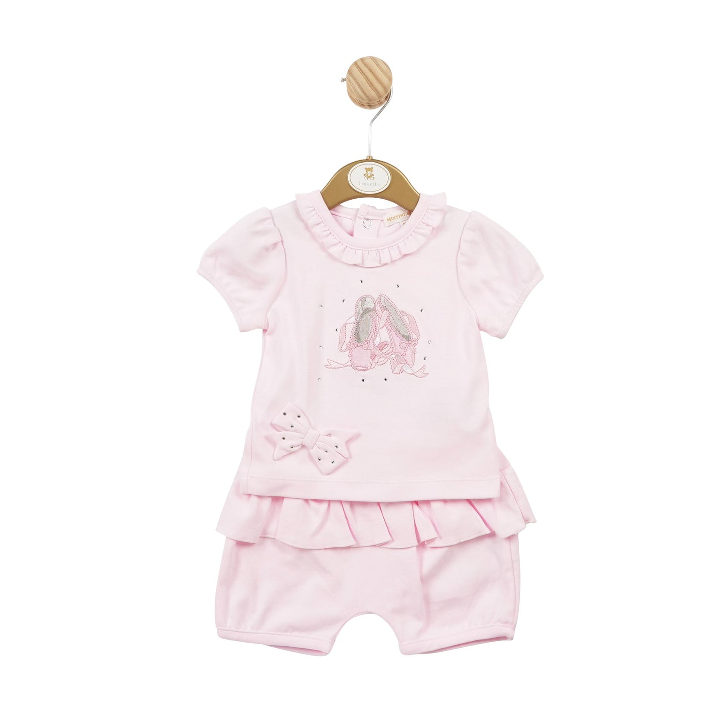 Baby Pink Ballet Shoe Top and Bloomer Short