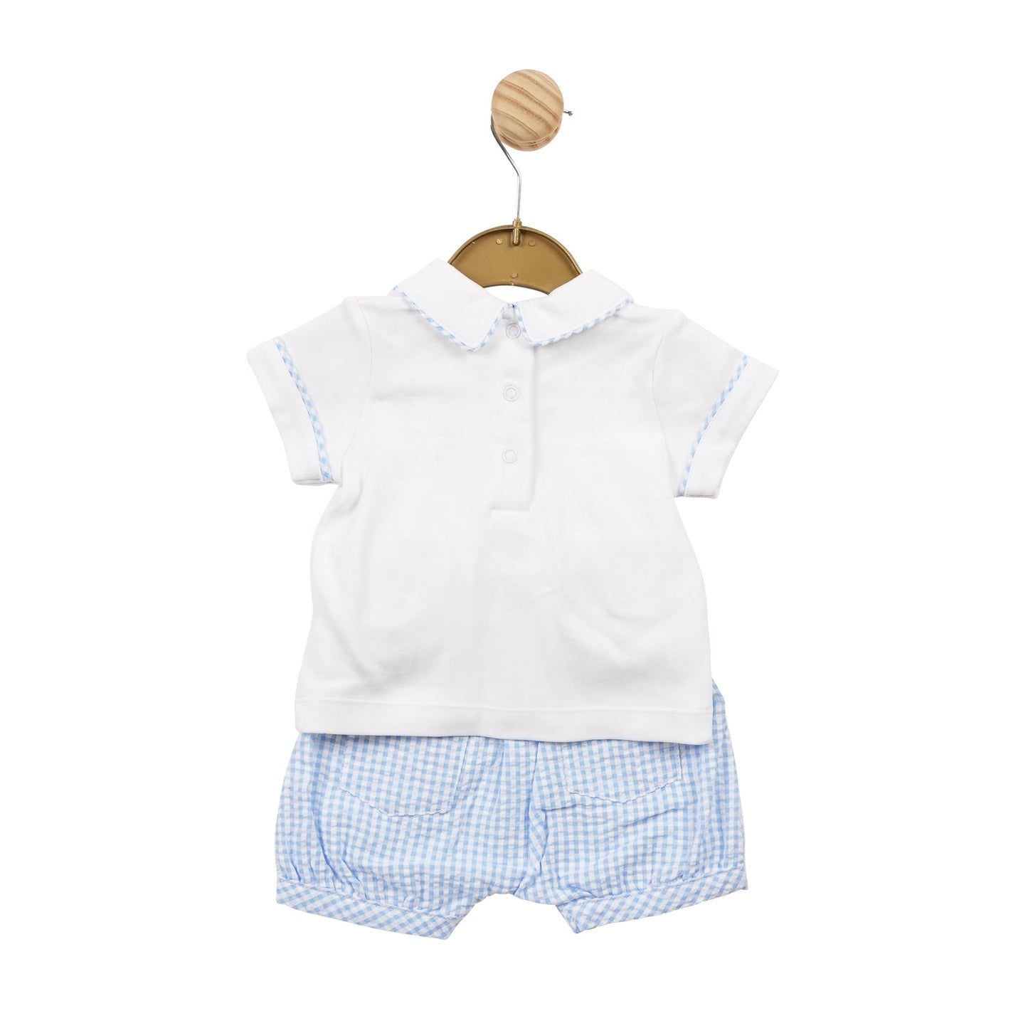 Blue Seersucker Top and Bloomer Short