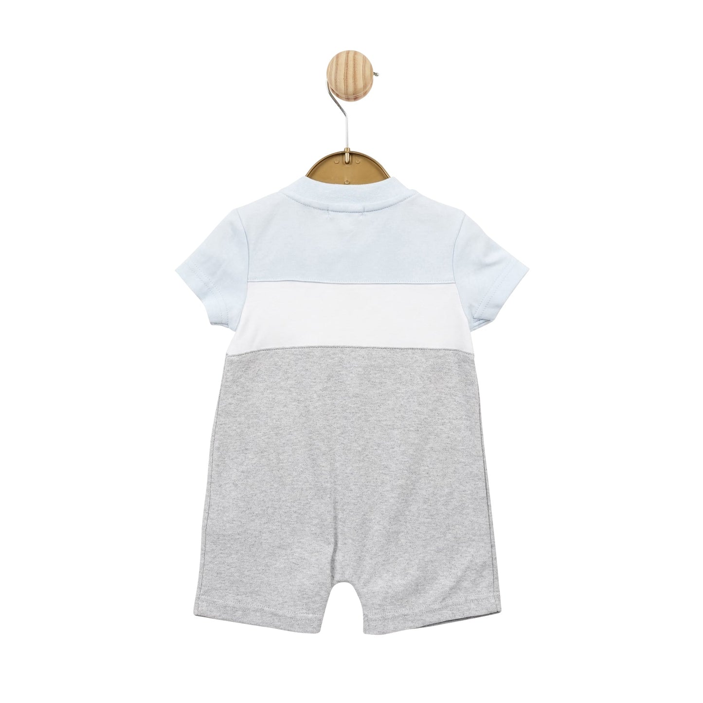 Blue Grey and White Rubber M Short Romper