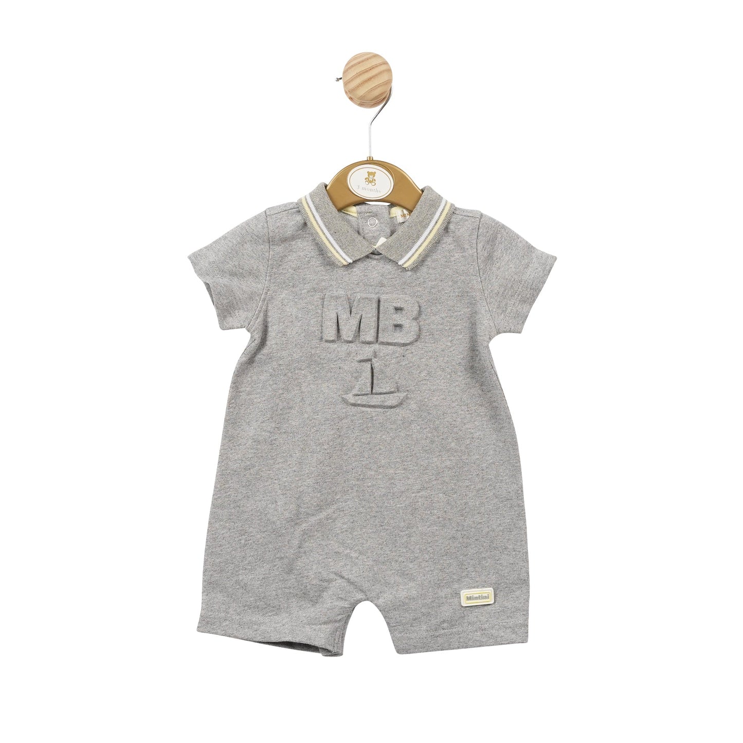 Grey Mintini Short Boat Romper