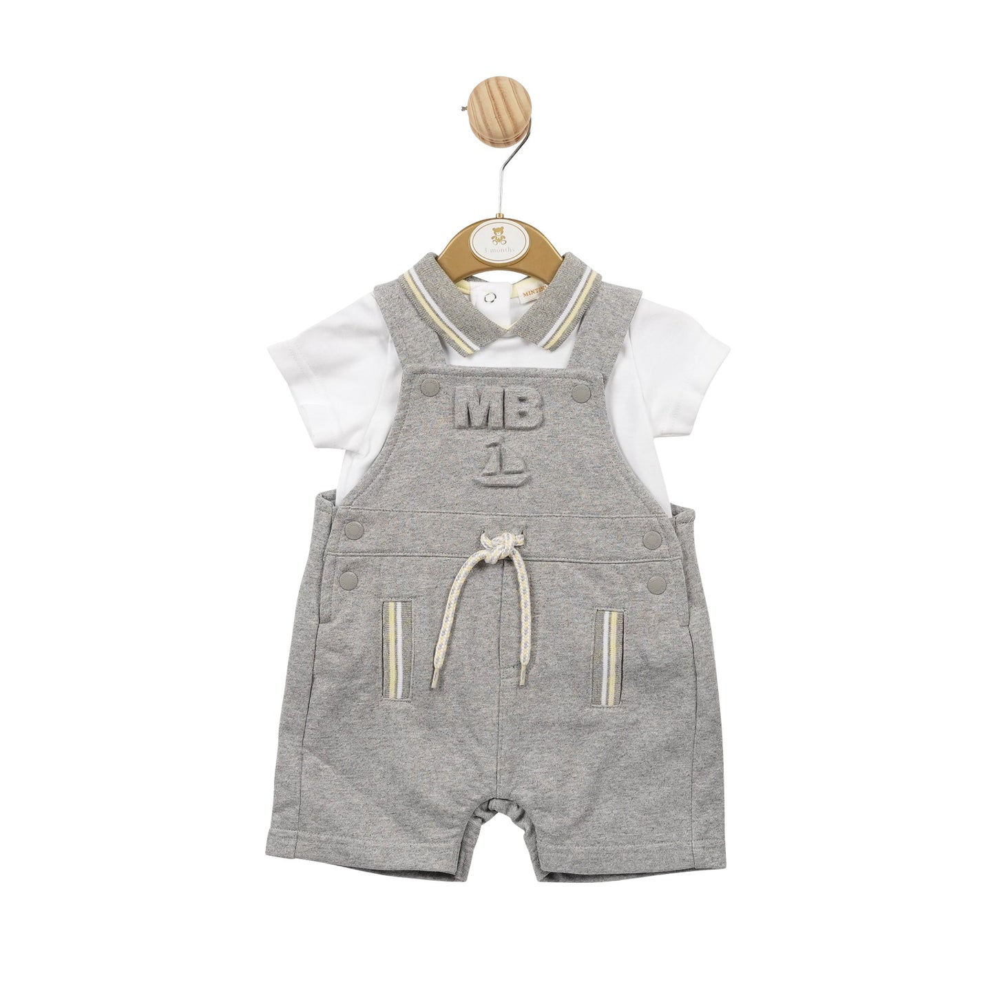 Grey Mintini Boat Top and Short Dungaree