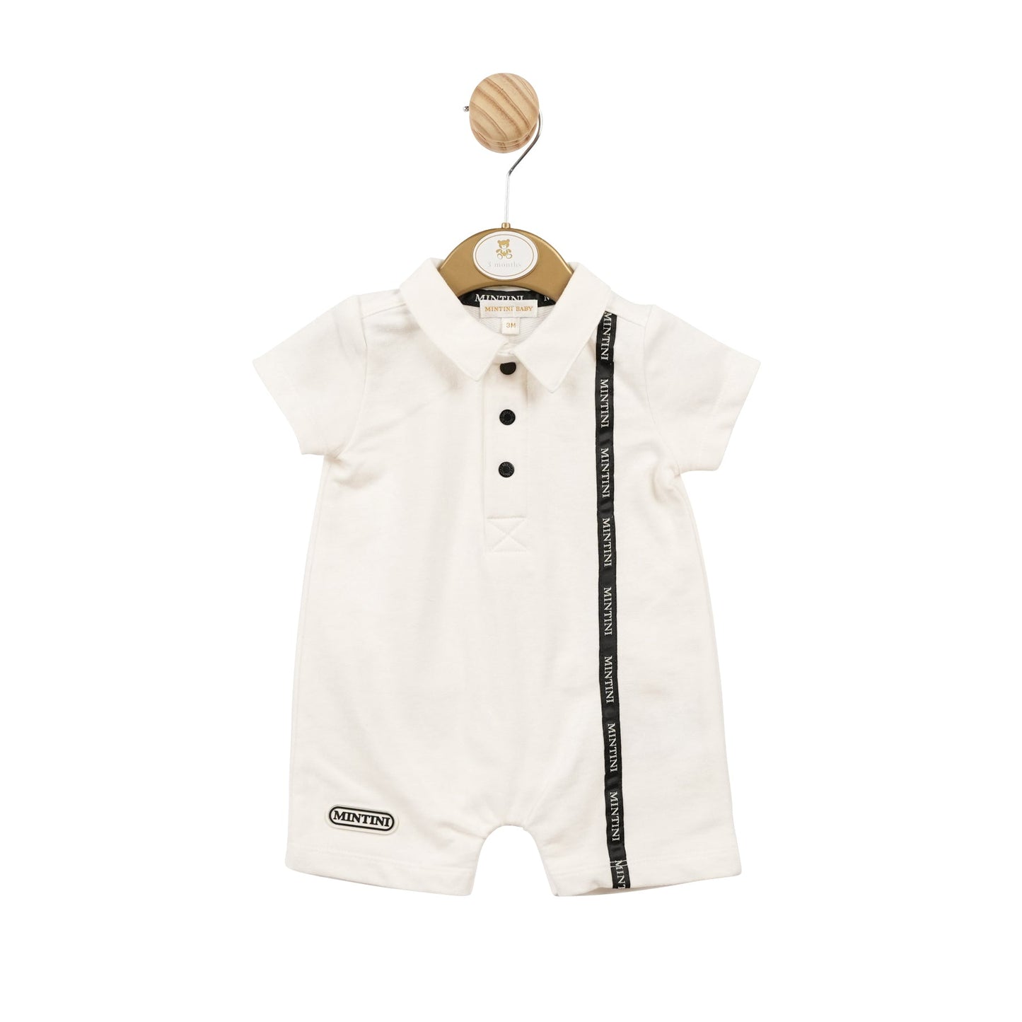 Mintini Black and White Tape Romper